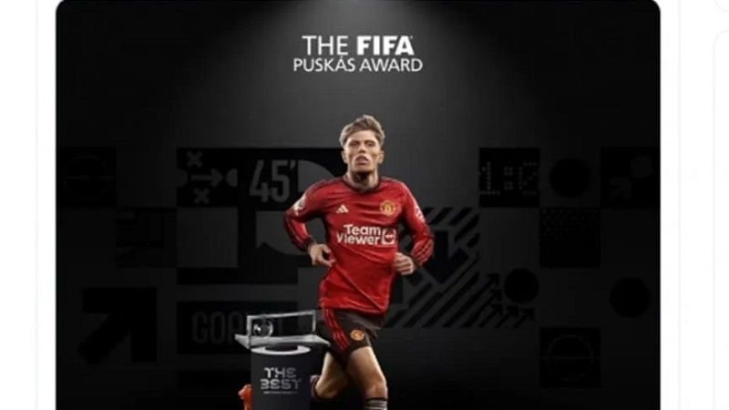 Garnacho ganó el Premio Puskas, al mejor gol