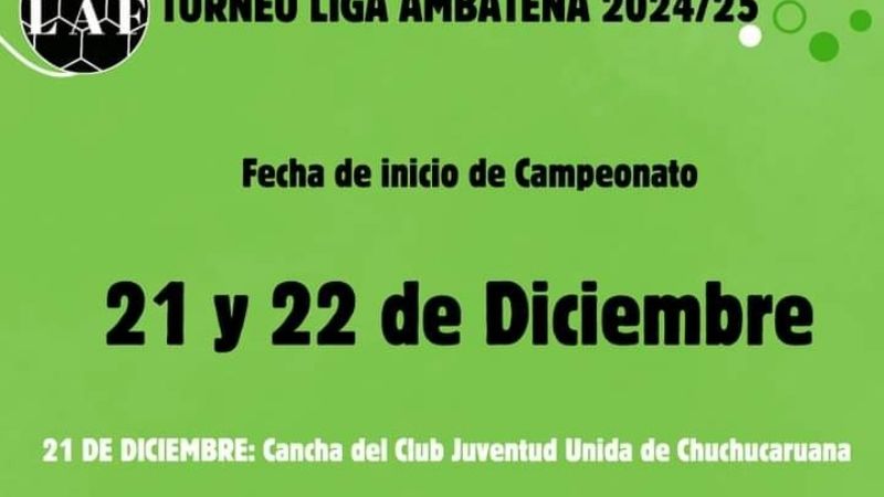 Este sábado, en Chuchucaruana, larga la Ambateña