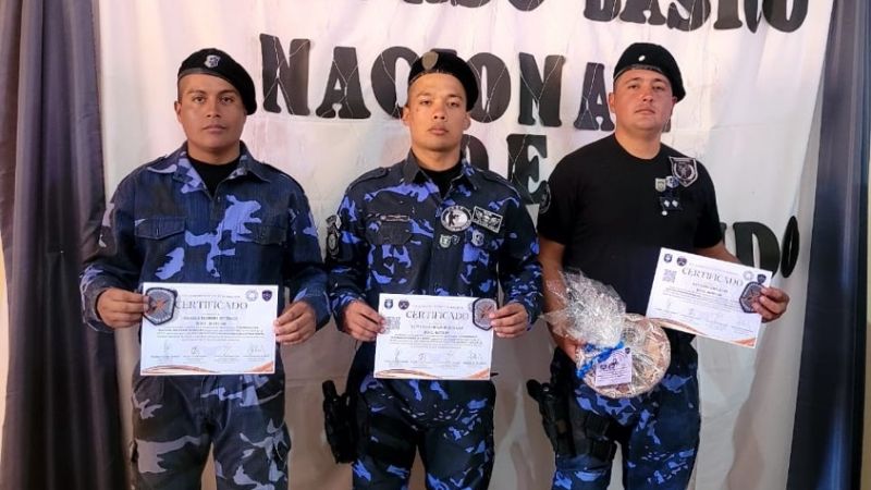 Policías de Belén se destacan en curso nacional de Operadores de Escudo de Infantería
