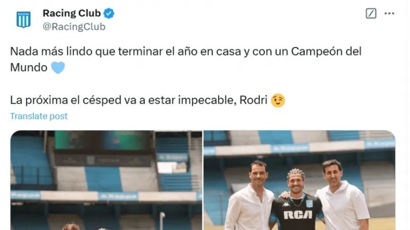 Palazo a la ex dirigencia en visita de De Paul a Racing
