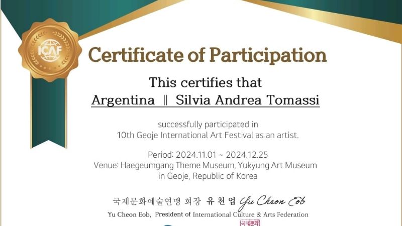 Gran cierre del 2024 para Silvia Tomassi: llevando en su arte las imágenes de Antofagasta de la Sierra a Corea del Sur