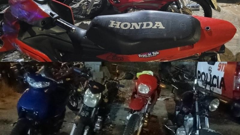 En las últimas horas secuestraron 24 motos