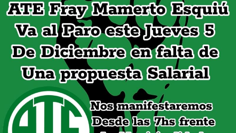 Paro de ATE en Fray Mamerto Esquiú