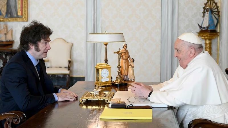 El Papa Francisco y Milei se reunieron en el Vaticano