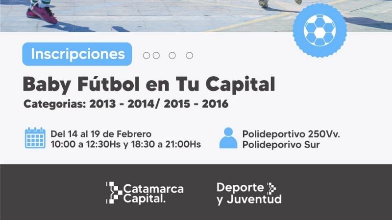 Inscriben para el Baby Fútbol en “Tu Capital”