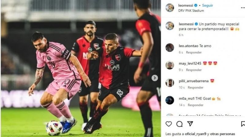 Messi tuvo su amistoso “especial” ante Newell's