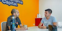EL ÁRBITRO NACIONAL Federico Cano reunido con Guillermo Perna, subsecretario de Deporte y Juventud de la Capital.