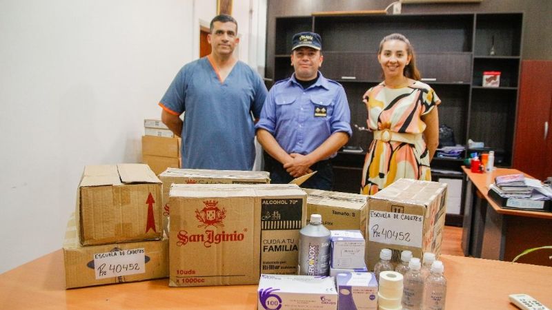 Salud entregó insumos para la Escuela de Cadetes