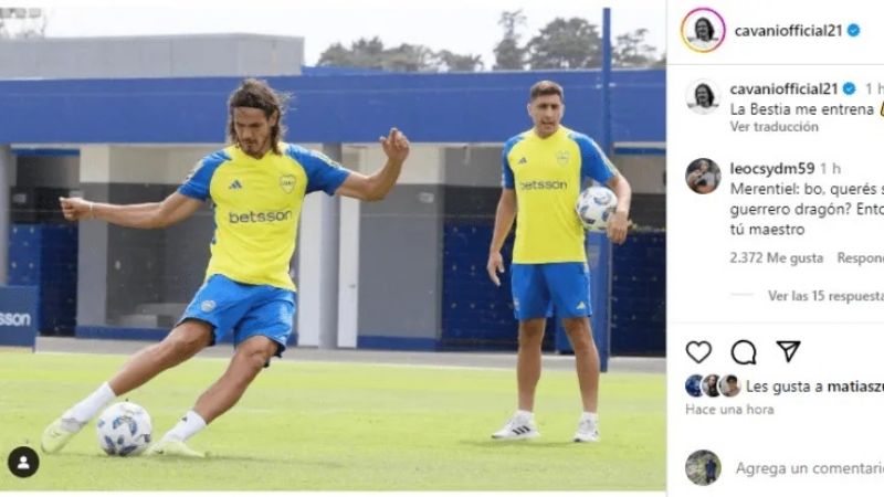 "Me entrena la Bestia", dijo Cavani