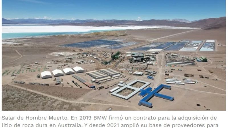 CEO de BMW destacó el acuerdo con Arcadium por el litio de Catamarca
