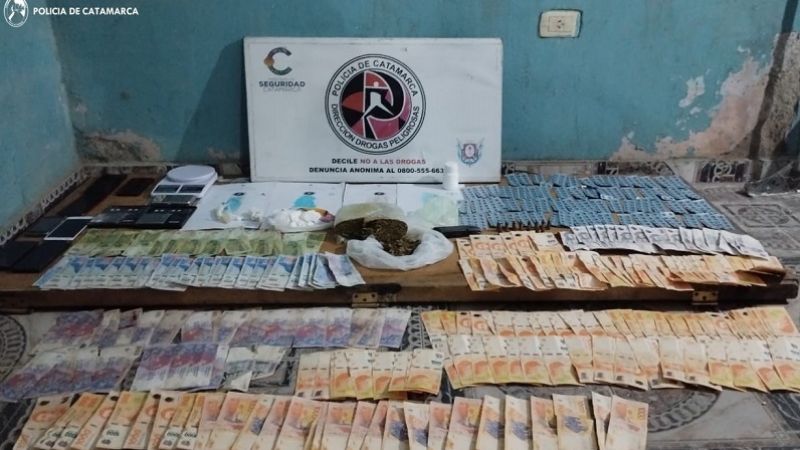 Desbaratan un punto de venta de drogas en Valle Viejo