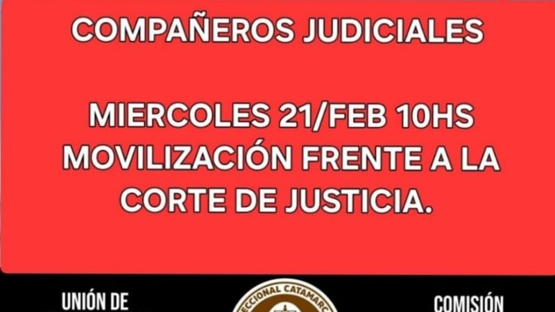 Gremios judiciales inician medidas de fuerza