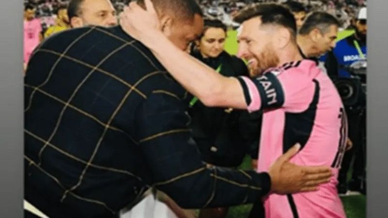 Will Smith enloquecido con el saludo de Messi