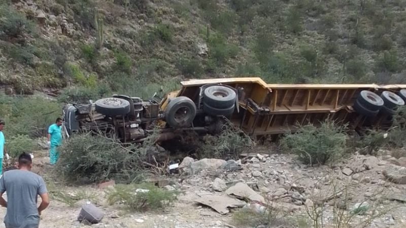 Volcó un camión en La Cébila y falleció el conductor