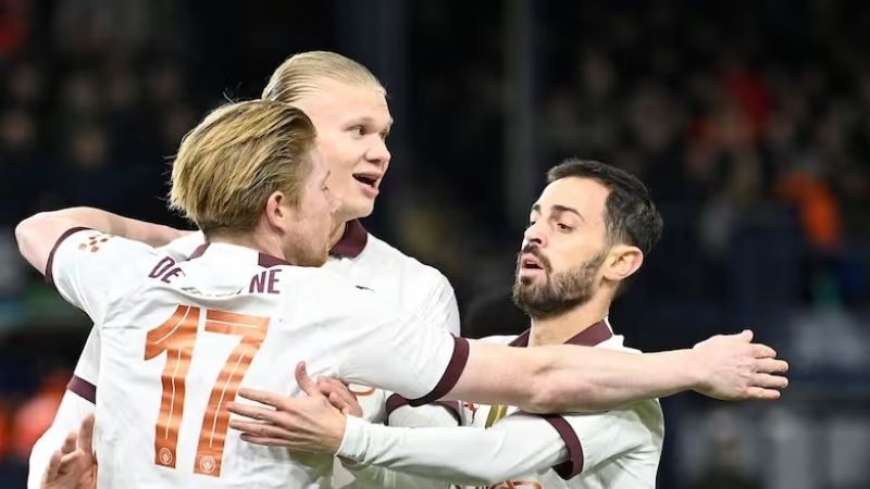 El City goleó con cinco goles de Haaland