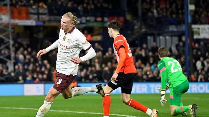 El City goleó con cinco goles de Haaland