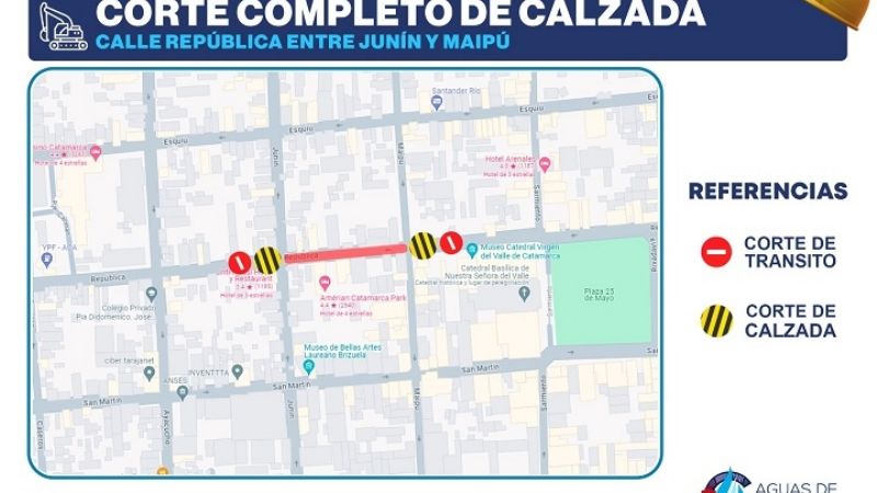 Tránsito cortado en el Centro de la ciudad