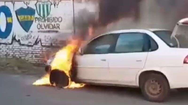 Se incendió un vehículo en Valle Viejo