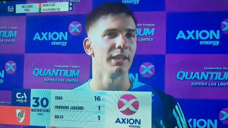 River goleó 3-0 a Excursionistas