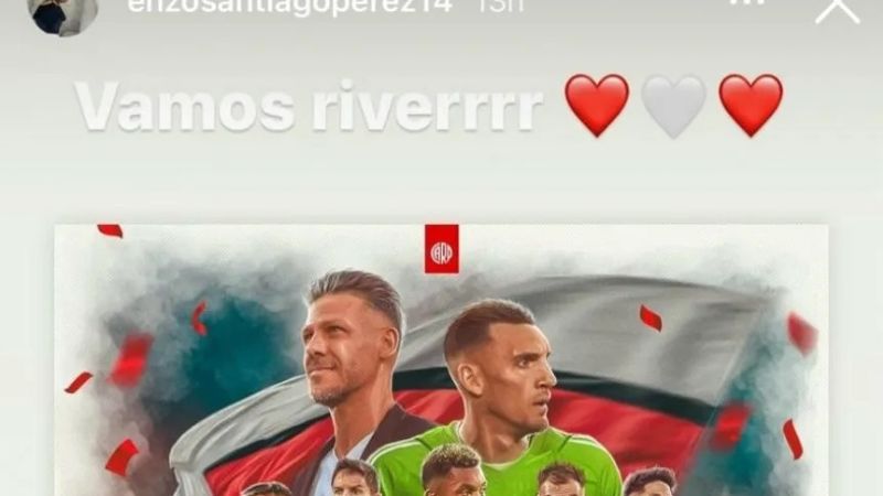 El hijo de Enzo Pérez festejó Supercopa de River