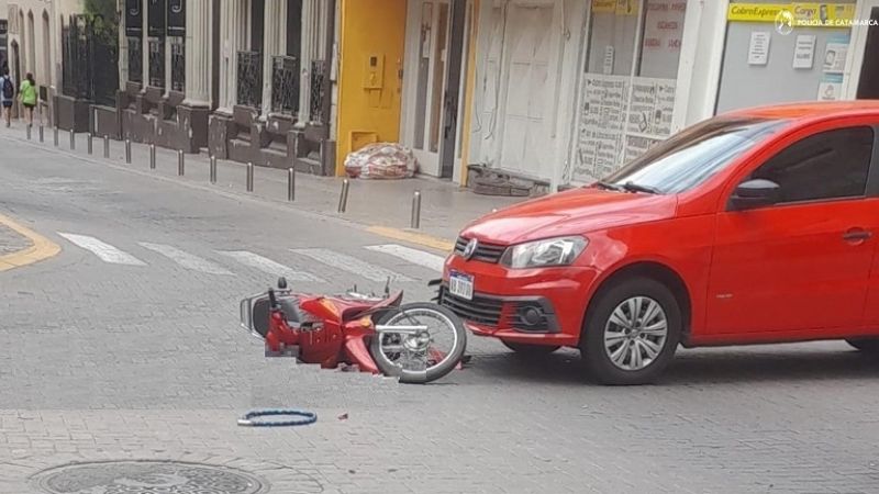 Choque en pleno centro