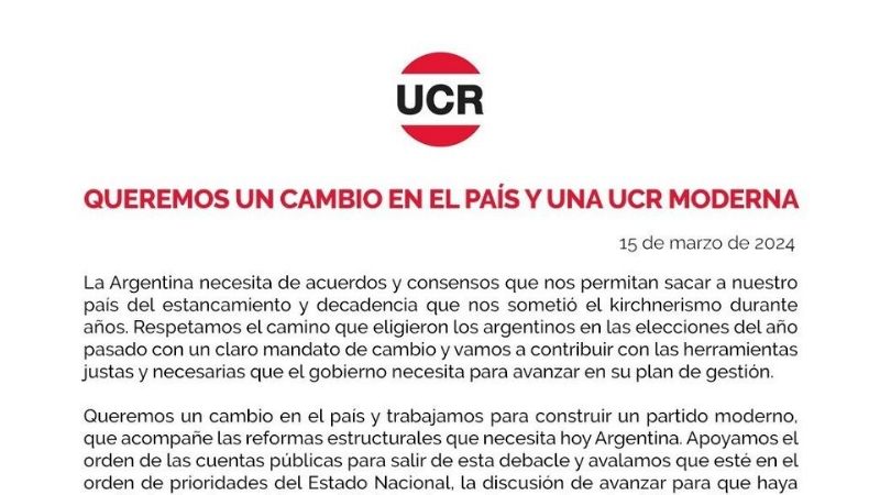 Estalló la interna radical, tras la caída del DNU