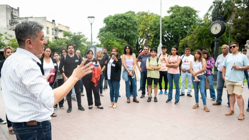 Exitoso recorrido cultural por el centro de la ciudad