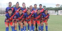 FORMACIÓN del Américo Tesorieri de la capital, que avanzó a la próxima fase del Provincial Femenino.