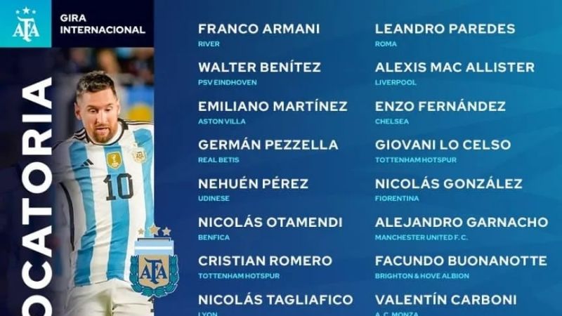 Messi y Dybala no jugarán los amistosos de marzo