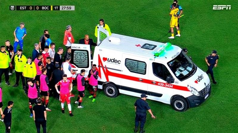 Estudiantes-Boca, suspendido por desmayo de Atamirano