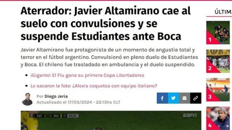 Enorme repercusión por Altamirano en Chile y otros países