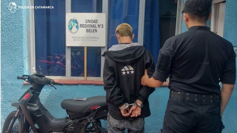 Robó una moto en Andalgalá y lo detuvieron en Belén