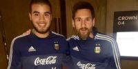 MARCELO WEIGANDT, como sparring de la Selección Argentina, junto a Lionel Messi, su nuevo compañero en Inter Miami.