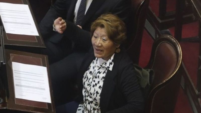 Senadora libertaria nombró a toda su familia en el Congreso
