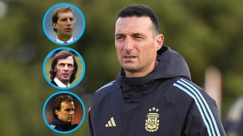 Scaloni alcanzará a Bielsa y se acerca a Menotti y Bilardo