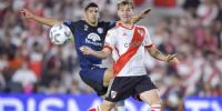 Colidio en un reciente partido de River ante Independiente Rivadavia de Mendoza.