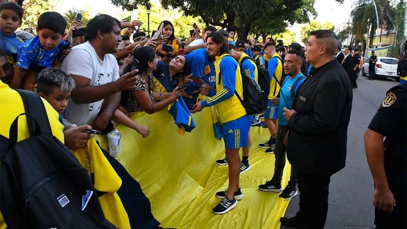 Locura por Boca al llegar a Santiago del Estero