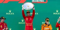 Carlos Sainz celebró en el Gran Premio de Australia de la Fórmula 1.
