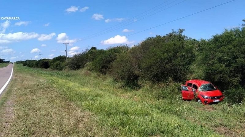 Volcó un auto en Los Altos