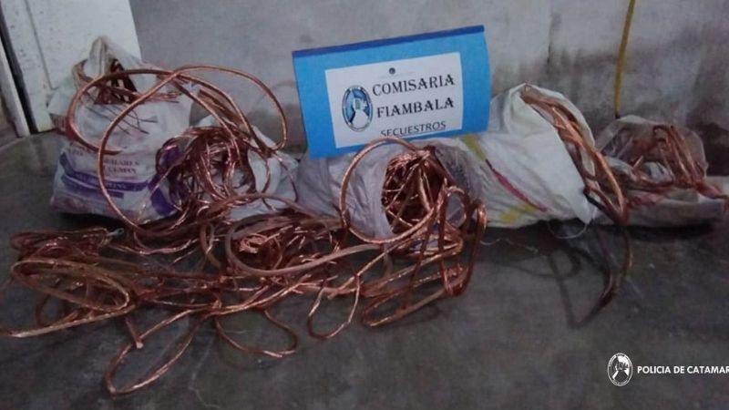 Secuestraron cables de cobre de dudosa procedencia