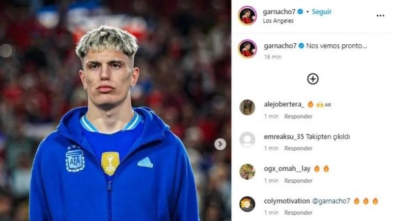 Garnacho se tiene fe: "Nos vemos pronto..."