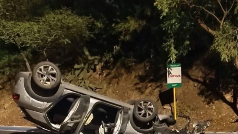 Violento vuelco en la zona alta de la Ciudad