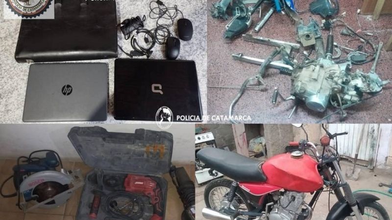 En distintos procedimientos, recuperan varios elementos robados