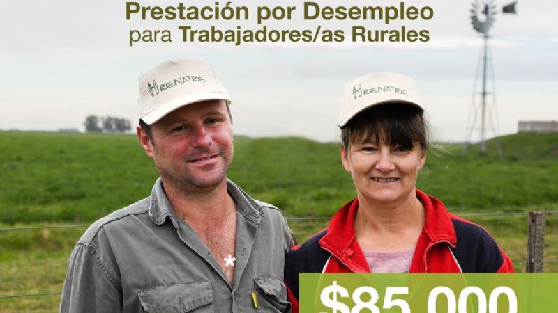 El RENATRE aumentó a $85.000 la prestación por desempleo