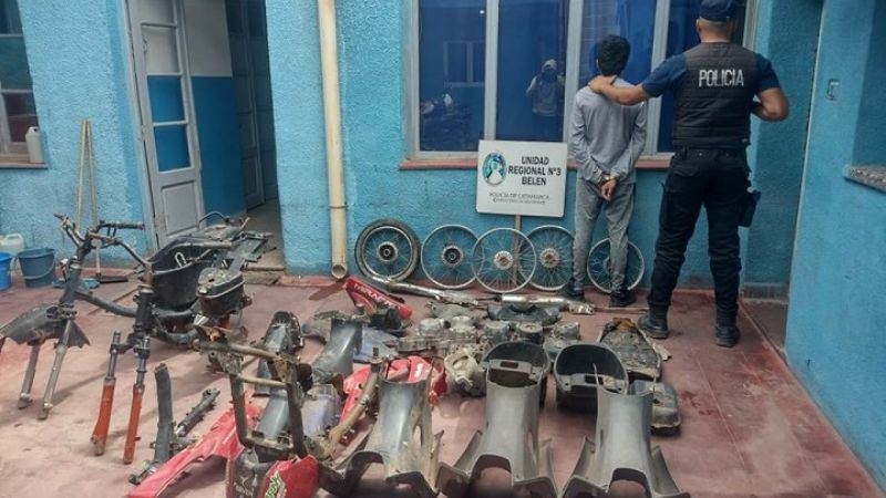 En Belén desarticulan una banda dedicada al robo de motos