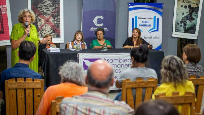 Referentes de Derechos Humanos ofrecieron una charla la Biblioteca Popular Manuel Ponferrada
