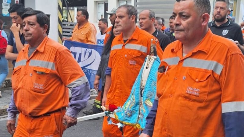 Personal de Vialidad Nacional participó de la misa en Honor a la Virgen del Valle