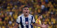 JUAN GABRIEL RODRÍGUEZ celebrando su agónico tanto, que le dio el empate a Talleres, en Ecuador.