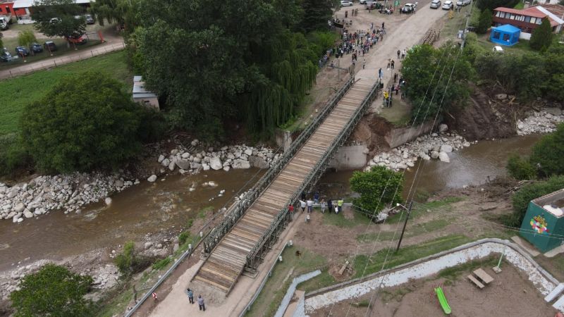 Aporte para mantenimiento de puente militar en Las Juntas