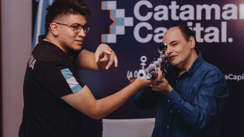 Gustavo Saadi se reunió con Julián Gutiérrez, primer catamarqueño en clasificarse a un Juego Olímpico